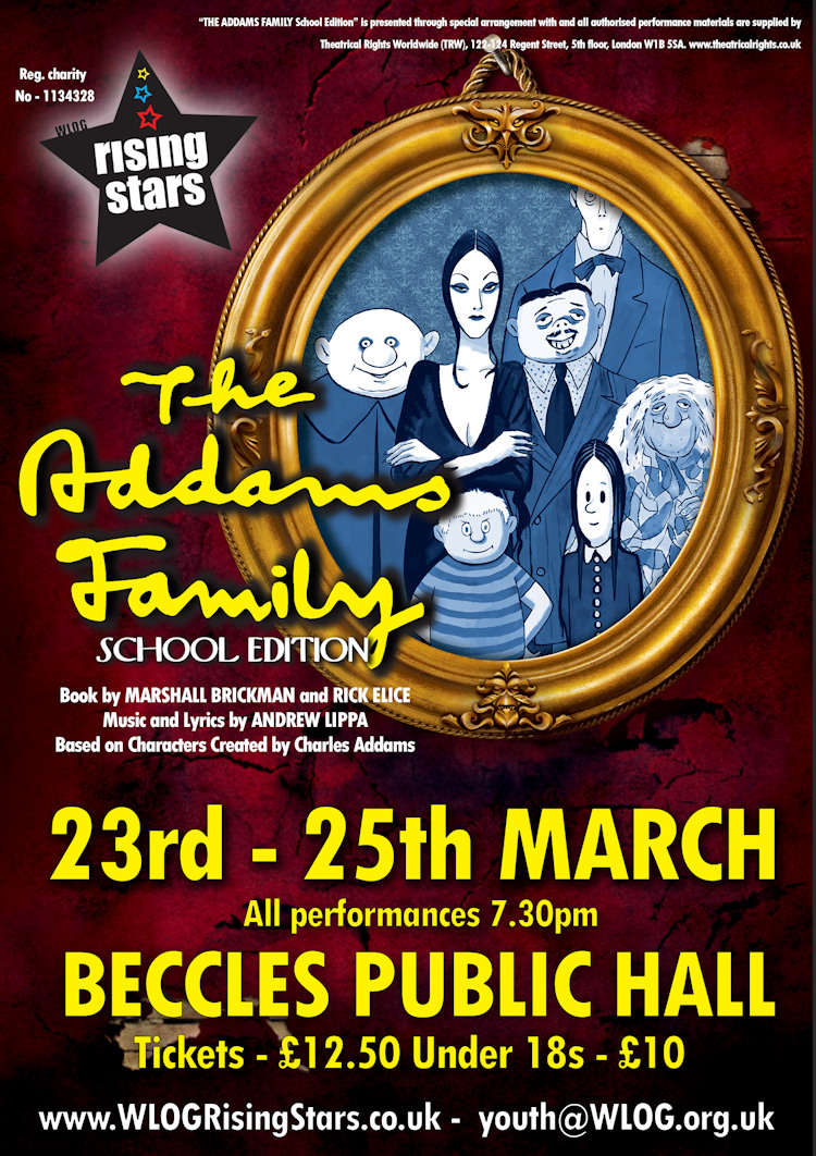 Poster for The Addams Family musical